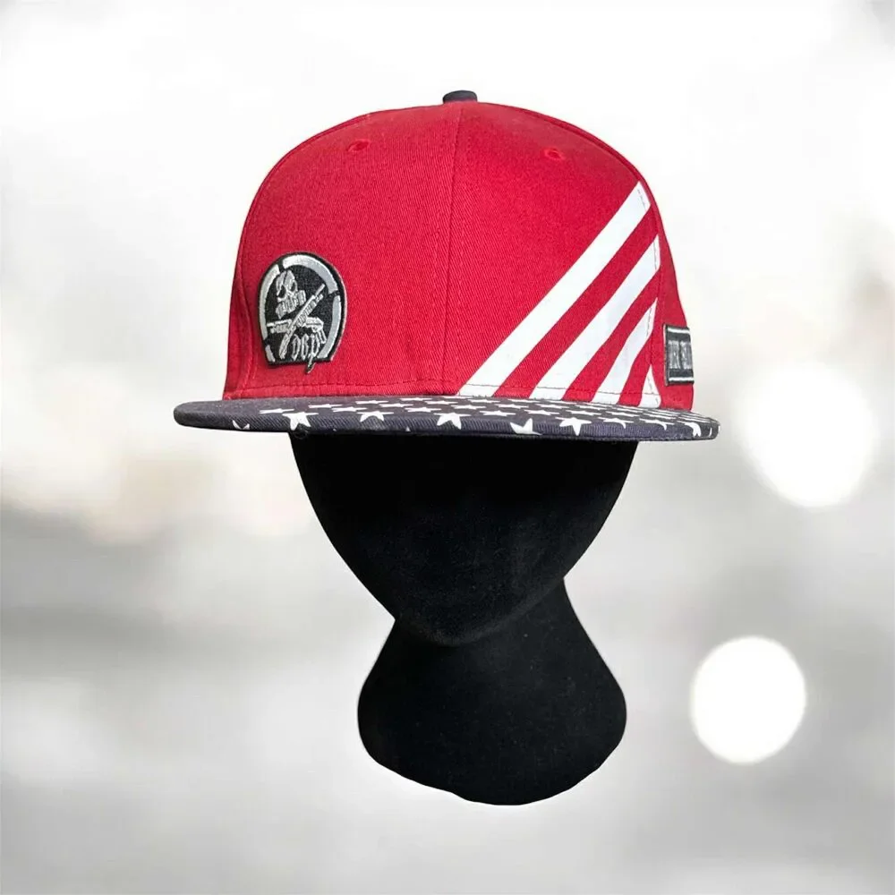 Dirt Bike Pirates American Flag Baseball Trucker Hat Unisex Adjustable
